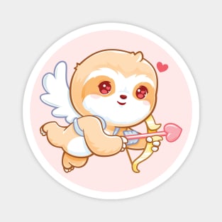 Love Cupid Kawaii Cute Sloth Valentine Magnet